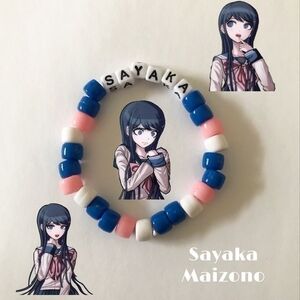 Danganronpa 'Sayaka' Kandi Handmade Beaded Bracelet